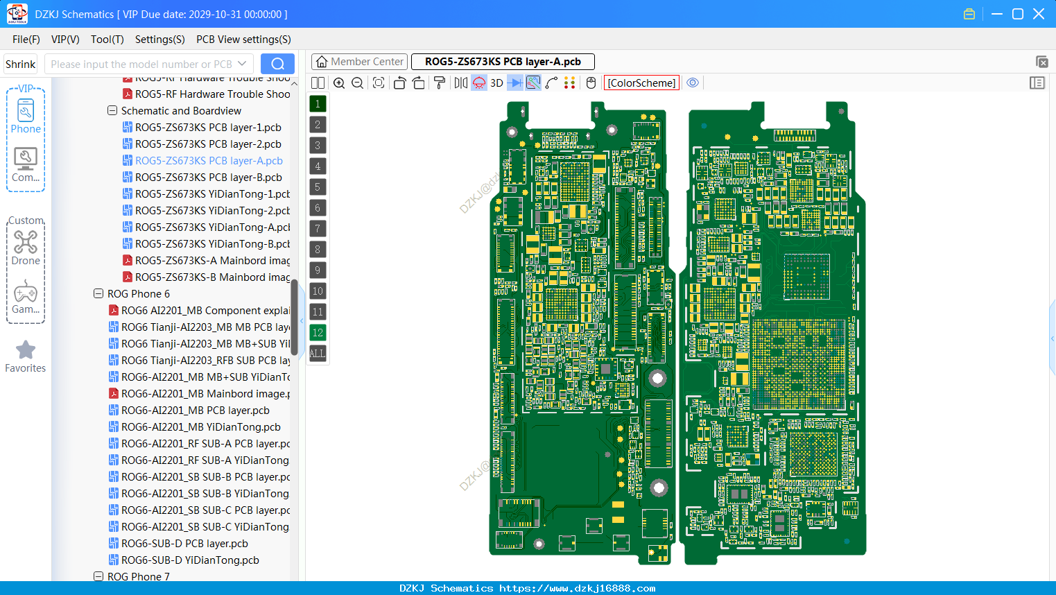 ASUS ROG5-ZS673KS PCB Layer-A